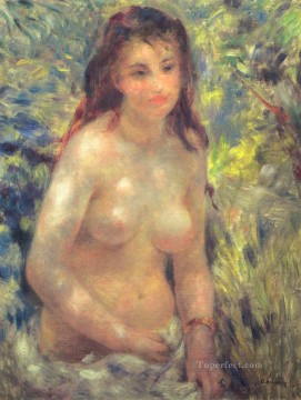 ヌード Painting - トルソの研究 日光効果 女性のヌード ピエール・オーギュスト・ルノワール